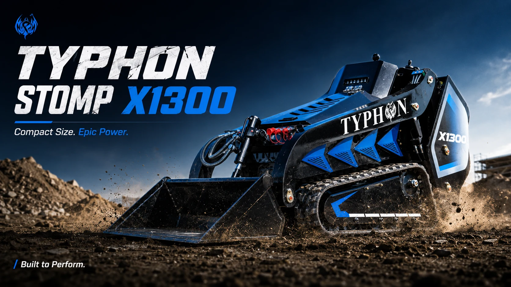 TYPHON STOMP X1300 Mini Skid Steer Loader: Best Mini Skid Steer for Small Property Work